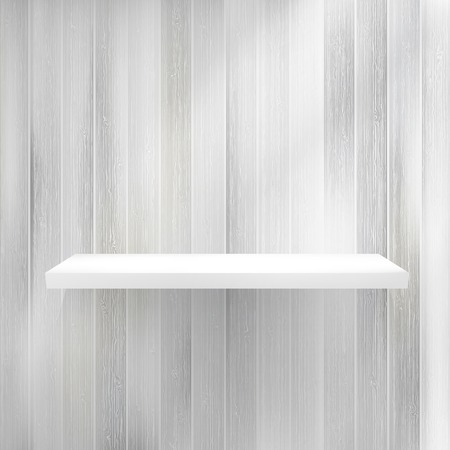 Blank white wooden bookshelf    EPS10のイラスト素材
