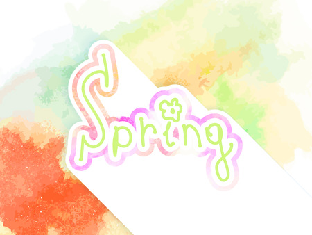 Watercolor composition spring design    のイラスト素材