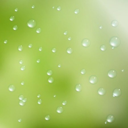 Water drops on green background  plus のイラスト素材