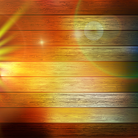 Wooden boards with sun light  plus のイラスト素材