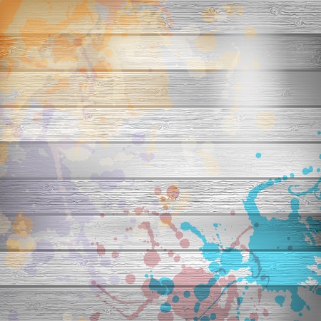 Wooden with paint splashes template  plusのイラスト素材