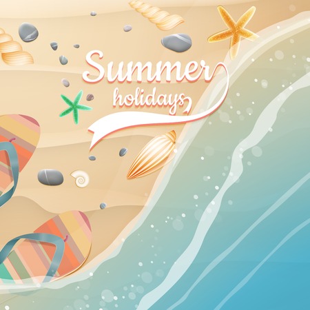 Summer holidays template  plus EPS10 vector fileのイラスト素材
