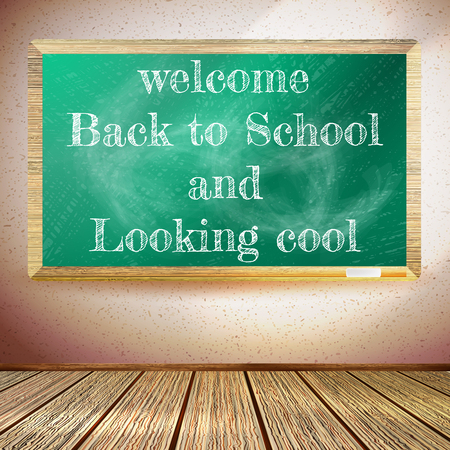 Back to school poster with chalkboard. EPS10のイラスト素材