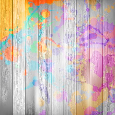 Wooden with paint splashes template. plus EPS10のイラスト素材