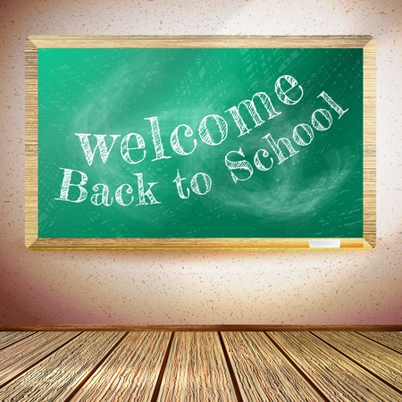 Back to school poster with chalkboard. EPS10のイラスト素材