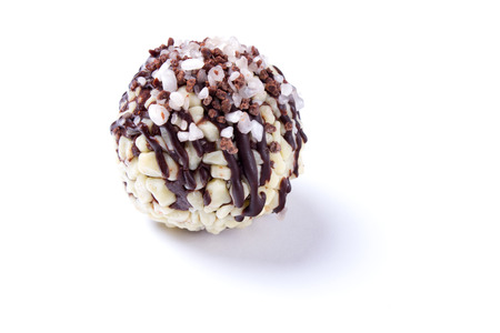 Handicrafted truffle isolated on white backgroundの写真素材