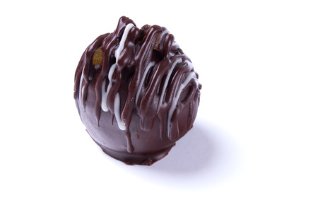 Handicrafted truffle isolated on white backgroundの写真素材