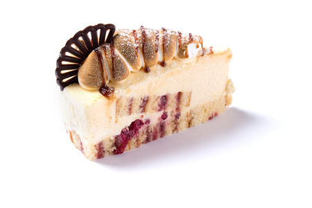 Delicious cake isolated on white backgroundの写真素材