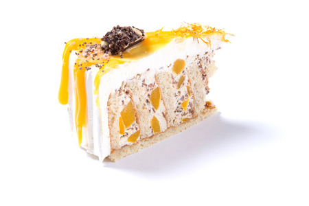Delicious cake isolated on white backgroundの写真素材