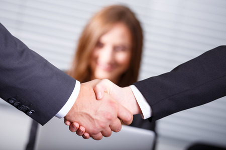 Business people shaking handsの写真素材