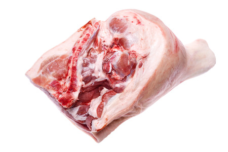 Pork leg isolated on white backgroundの写真素材