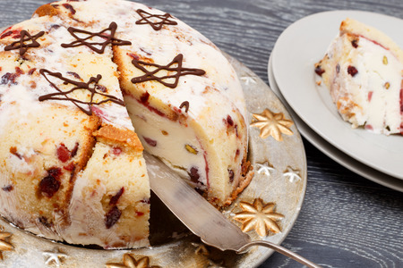 Tasty ice cream tartの写真素材