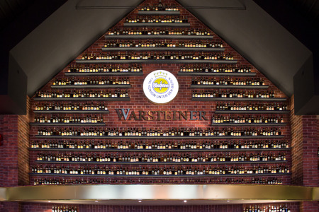 19-TH OF FEBRUARY 2014, DRESDEN,GERMANY- Factory wall of Warsteiner. The Warsteiner Brewery was founded in 1753, and today is one of the largest privately held breweries in Germany.のeditorial素材