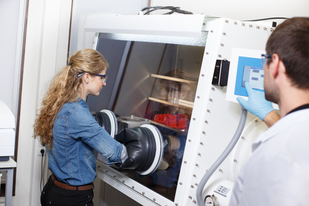 scientists conducting research in a lab environmentの写真素材