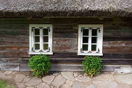 Wall of old farm buildingの写真素材