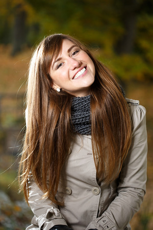 Portrait of happy womanの写真素材