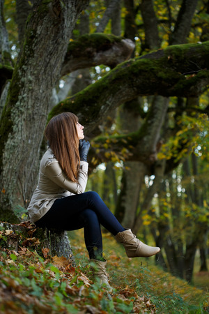 Woman dreamingの写真素材