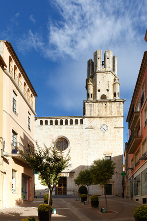 Parish Church of Sant Marti in Palafrugell, Spainの写真素材