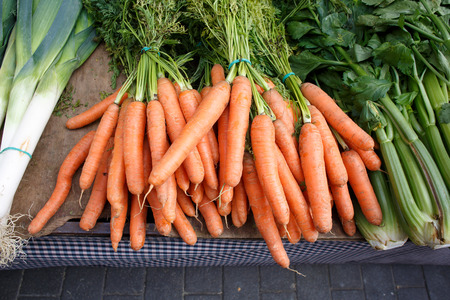 Carrots on marketの写真素材