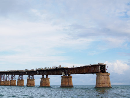 Bahia Honda Rail Bridge. Old railroad bridge in the lower Florida Keys