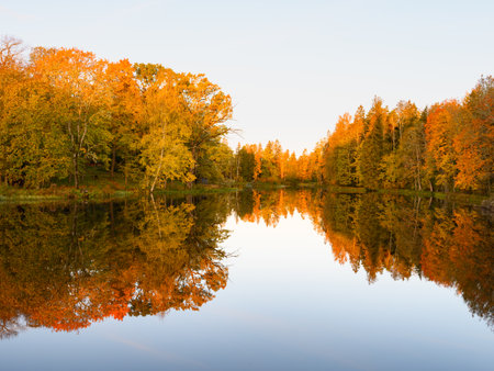 View to autumn landscapeの写真素材
