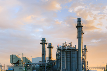 Offshore oil and gas industry at gas compression and waste heat recovery unit of gas turbine engineの写真素材