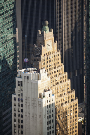 The Paramount Building and the Times Square Ball in New York, USAのeditorial素材