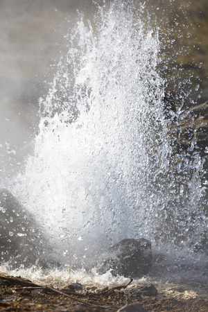 Detail of a geyser at Lake Bogoria in Kenya.の写真素材