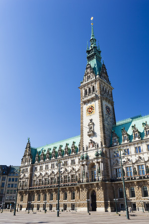 The famous town hall in Hamburg, Germanyのeditorial素材