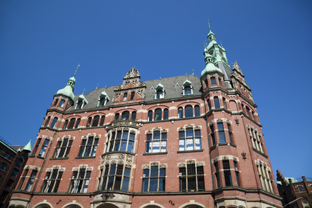Old architecture in the Speicherstadt in Hamburg, Germany.のeditorial素材
