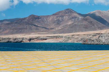 Landscape south of Morro Jable in Fuerteventura, Spain