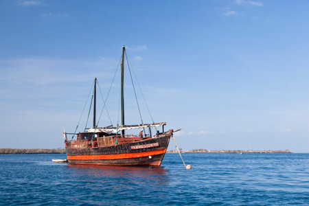 Shimoni, Kenya - February 20: A beautiful boat in Shimoni, Kenya on February 20, 2013