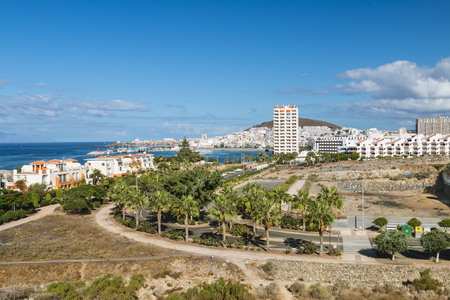 Los Cristianos in the south west of Tenerife, Spain.の写真素材