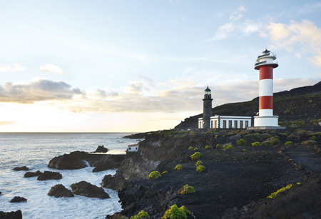 The lighthouse in Fuencaliente, La Palma, Spain.の写真素材