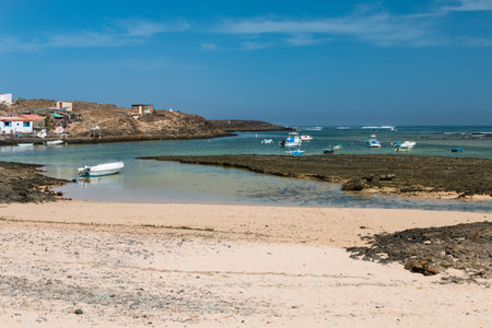 The village beach of Majanicho in the north of Fuerteventura, Spain.