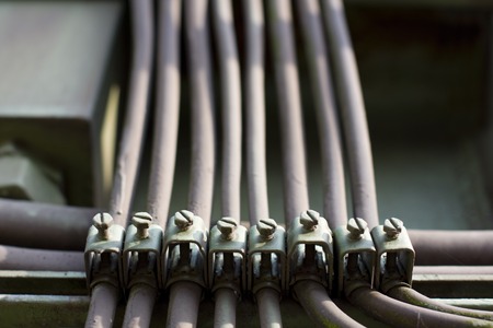 Detail of some cables on a crane.の写真素材