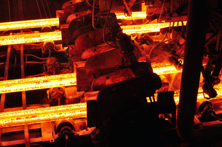 Production of steel in a steel mill - production in heavy industry