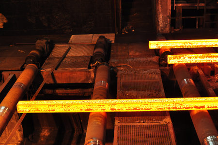Production of steel in a steel mill - production in heavy industry