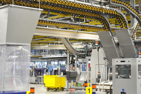 machines of a large printing plant - printing of daily newspapersの写真素材