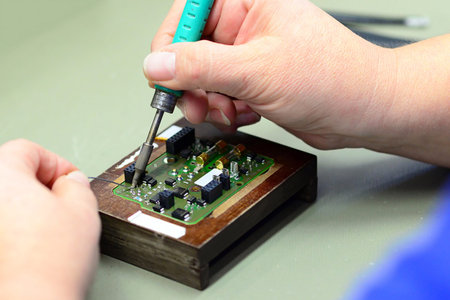 production and assembly of microelectronics in a hi-tech factory