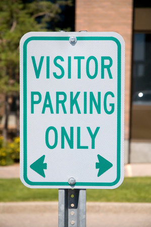 Visitor parking only sign.の写真素材