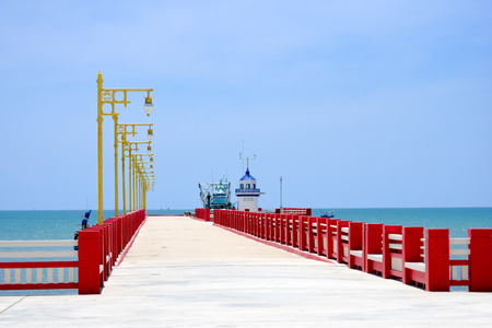 Red Bridge of Prachuap Khiri Khanの写真素材