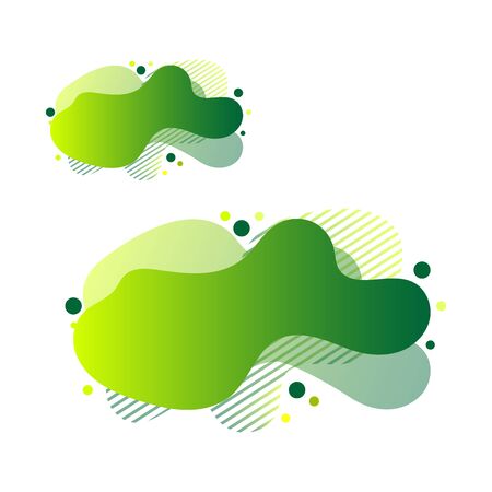 Liquid abstract element graphic gradient flat style design fluid vector colorful on white backgroundのイラスト素材