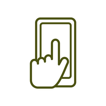 Smart phone icon vector design template on white backgroundのイラスト素材