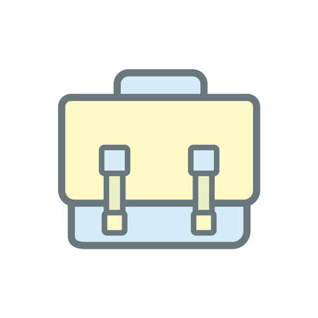 Messenger bag icon vector, flat illustration on white backgroundの写真素材