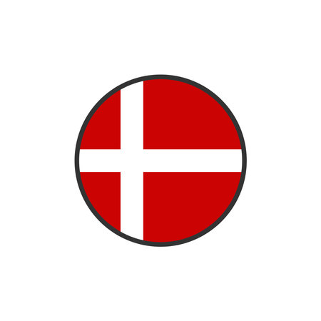 Denmark flag icon vector design templates on white backgroundのイラスト素材