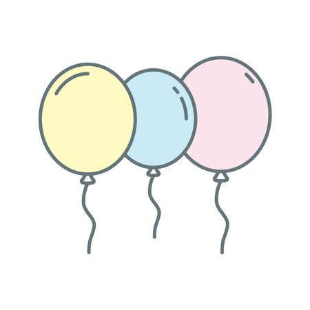 Balloon icon vector design templates on white backgroundのイラスト素材