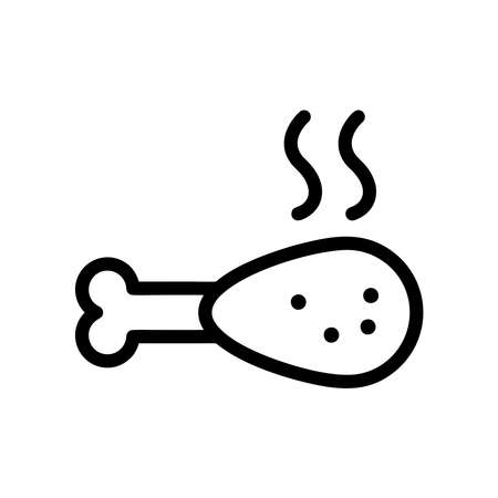 Chicken leg icon food vector design templates on white backgroundのイラスト素材
