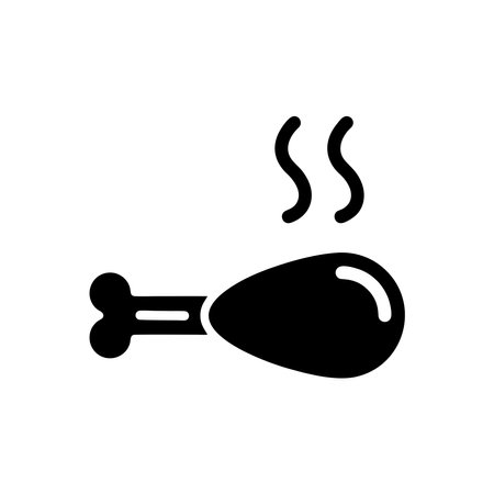 Chicken leg icon food vector design templates on white backgroundのイラスト素材