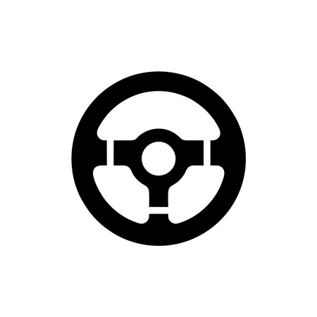 Steering wheel vector icon design templates on white backgroundのイラスト素材